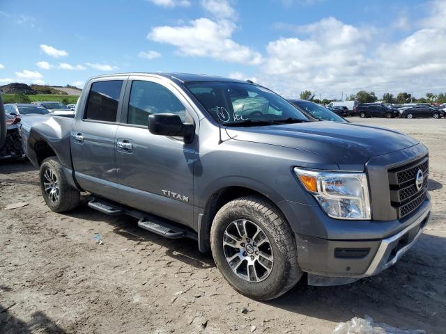 1N6AA1EFXMN502086 - 2021 NISSAN TITAN SV GRAY photo 4