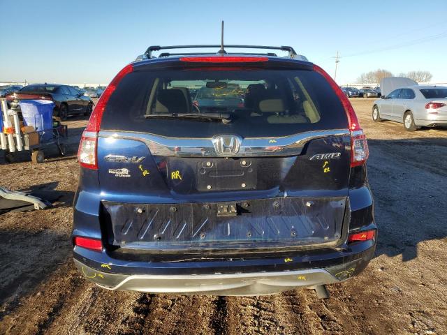 2HKRM4H71FH645613 - 2015 HONDA CR-V EXL BLUE photo 6