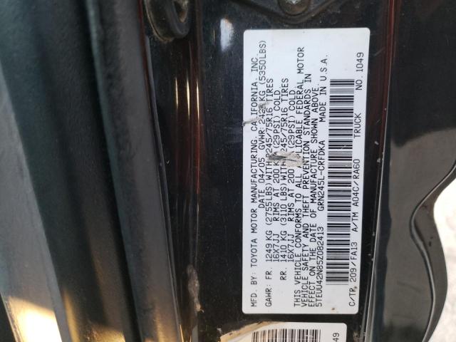 5TEUU42N85Z082413 - 2005 TOYOTA TACOMA ACCESS CAB Қара фото 12