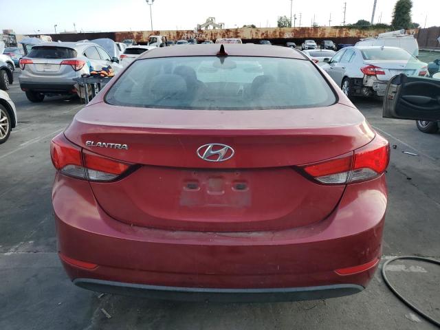 5NPDH4AE9EH502723 - 2014 HYUNDAI ELANTRA SE BURGUNDY photo 6