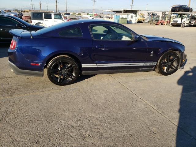 1ZVBP8JS6B5142035 - 2011 FORD MUSTANG SHELBY GT500 BLUE photo 3