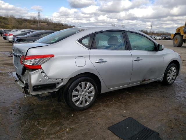 3N1AB7AP7FY233880 - 2015 NISSAN SENTRA S SILVER photo 3