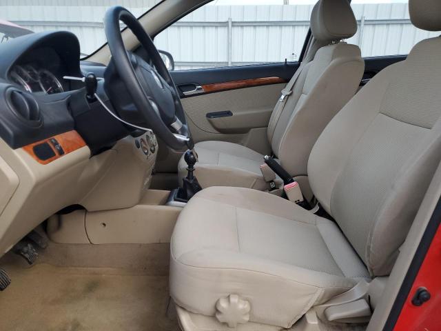 KL1TD566X8B151655 - 2008 CHEVROLET AVEO BASE Qırmızı foto 7