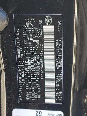 4T1G11AK9PU748522 - 2023 TOYOTA CAMRY SE NIGHT SHADE BLACK photo 12