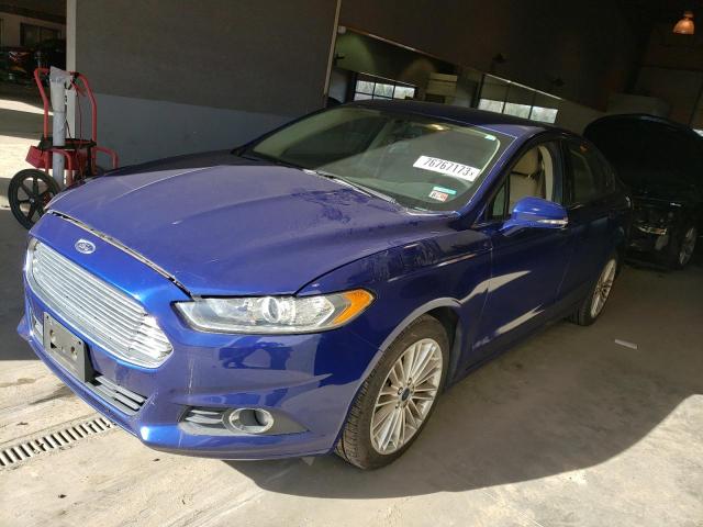 3FA6P0T96GR205256 - 2016 FORD FUSION SE BLUE photo 1