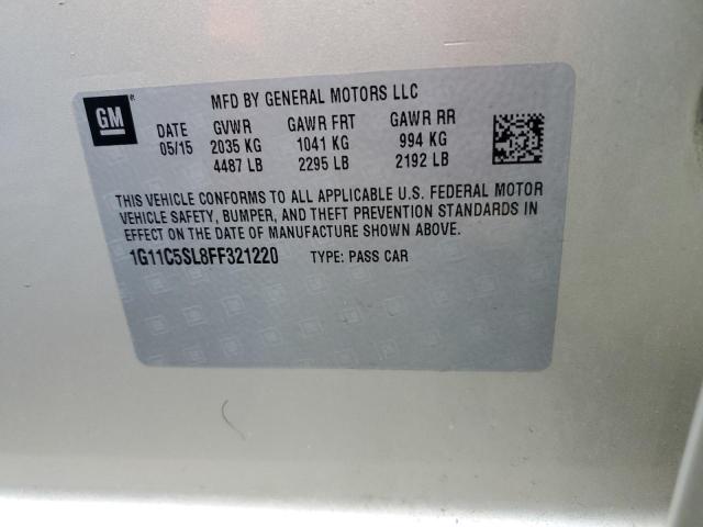 1G11C5SL8FF321220 - 2015 CHEVROLET MALIBU 1LT 金色 照片 12