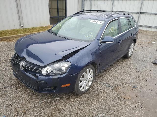 3VWPL7AJXEM628283 - 2014 VOLKSWAGEN JETTA TDI BLUE photo 1