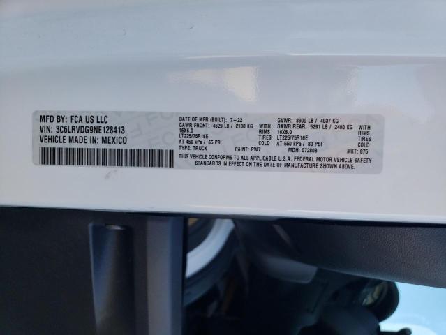 3C6LRVDG9NE128413 - 2022 RAM PROMASTER 2500 HIGH Weiß Foto 13