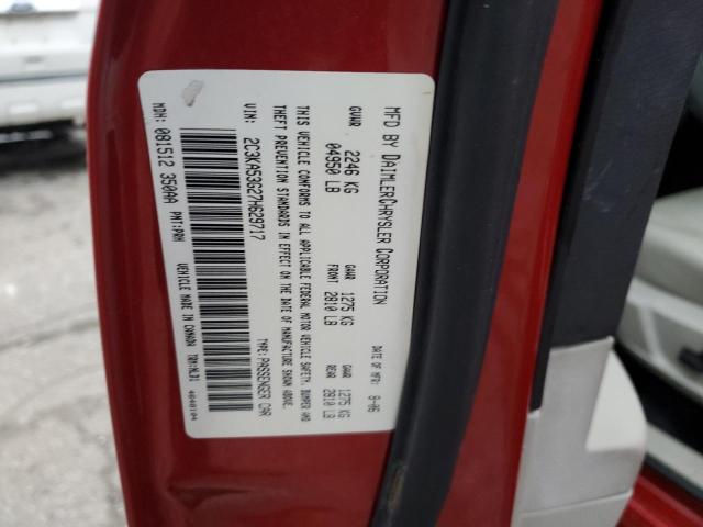 2C3KA53G27H629717 - 2007 CHRYSLER 300 TOURING RED photo 12