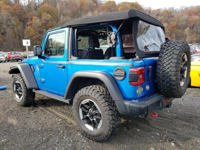 1C4HJXCN9MW652988 - 2021 JEEP WRANGLER RUBICON BLUE photo 2