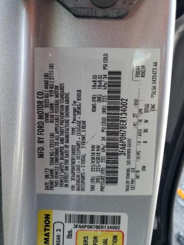 3FA6P0H78ER134002 - 2014 FORD FUSION SE SILVER photo 13