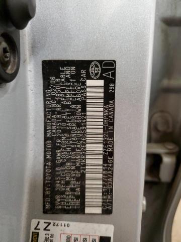 2T1KR32E76C591421 - 2006 TOYOTA COROLLA MA XR SILVER photo 13