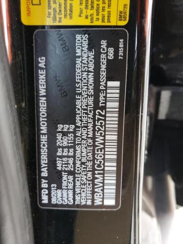 WBAVM1C56EVW52572 - 2014 BMW X1 SDRIVE28I BLACK photo 12