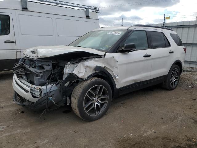 1FM5K8GT9JGC35662 - 2018 FORD EXPLORER SPORT WHITE photo 1