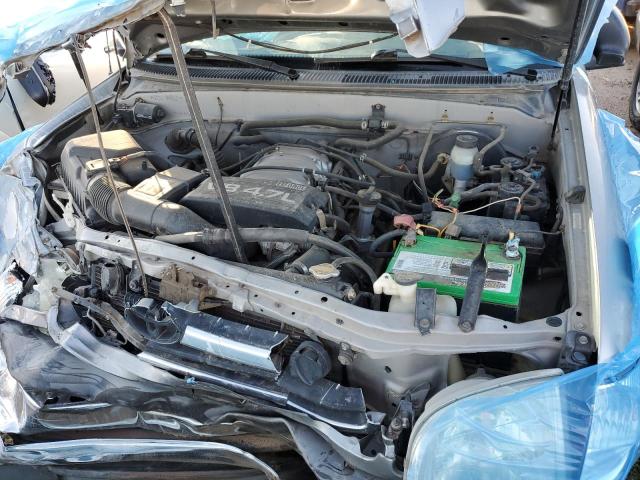 5TBBT44171S171118 - 2001 TOYOTA TUNDRA ACCESS CAB ვერცხლისფერი ფოტო 11