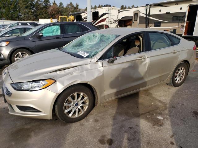 3FA6P0G7XHR193915 - 2017 FORD FUSION S GOLD photo 1