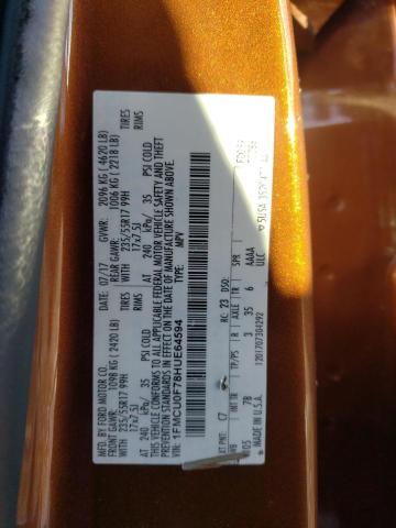 1FMCU0F78HUE64594 - 2017 FORD ESCAPE S ORANGE photo 13