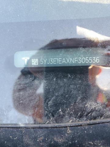 5YJ3E1EAXNF305536 - 2022 TESLA MODEL 3 BLACK photo 12