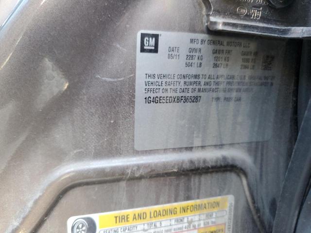 1G4GE5EDXBF365287 - 2011 BUICK LACROSSE CXS BEIGE photo 12