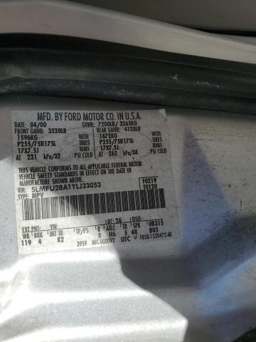 5LMFU28A1YLJ33053 - 2000 LINCOLN NAVIGATOR 银色 照片 14