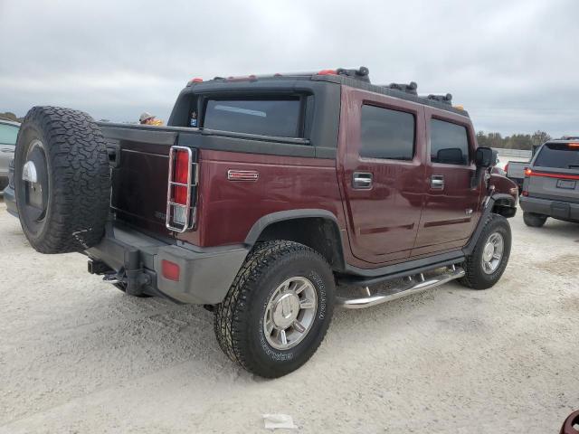 5GRGN22U46H100753 - 2006 HUMMER H2 SUT MAROON photo 3