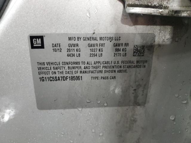 1G11C5SA7DF185061 - 2013 CHEVROLET MALIBU 1LT Күміс фото 12