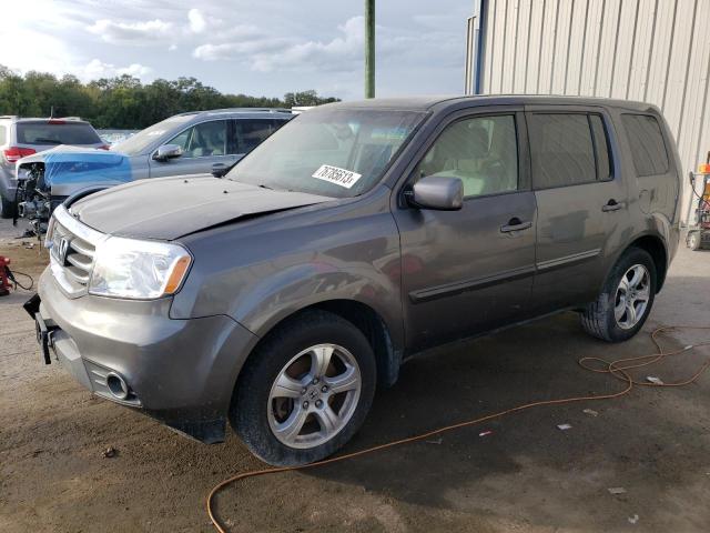 5FNYF4H49EB053613 - 2014 HONDA PILOT EX GRAY photo 1