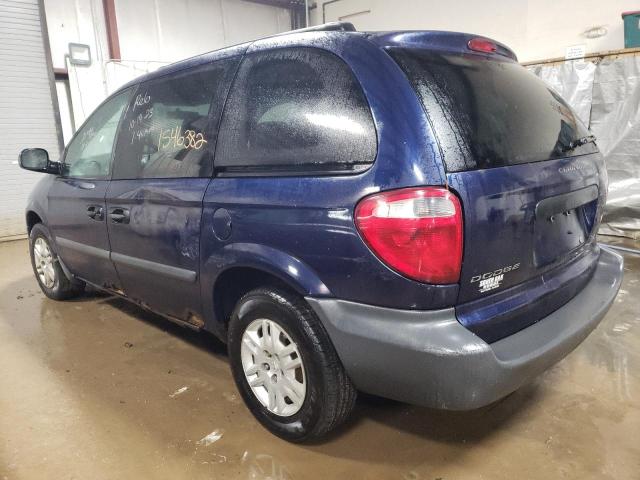 1D4GP25R55B395594 - 2005 DODGE CARAVAN SE BLUE photo 2