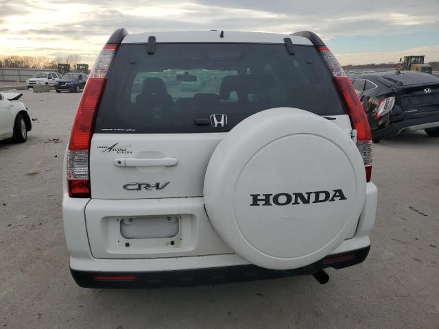 JHLRD78926C013821 - 2006 HONDA CR-V SE WHITE photo 6