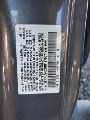 5FNRL5H6XGB127967 - 2016 HONDA ODYSSEY EXL GRAY photo 13