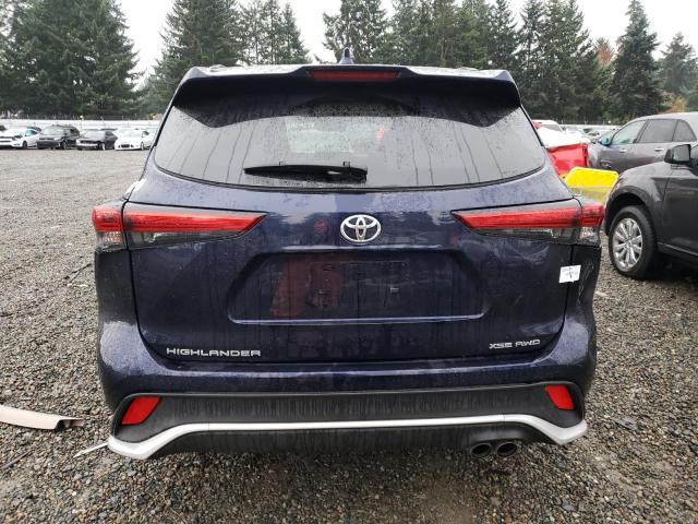 5TDLZRBHXNS211401 - 2022 TOYOTA HIGHLANDER XSE BLUE photo 6