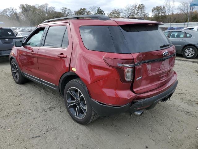 1FM5K8GT1FGA06271 - 2015 FORD EXPLORER SPORT RED photo 2