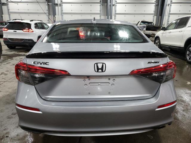 2HGFE2F53NH531966 - 2022 HONDA CIVIC SPORT SILVER photo 6