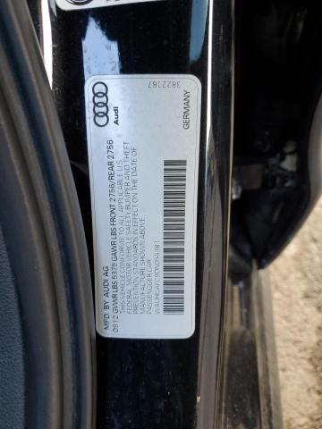 WAUHGAFC9DN055381 - 2013 AUDI A6 PRESTIGE BLACK photo 12