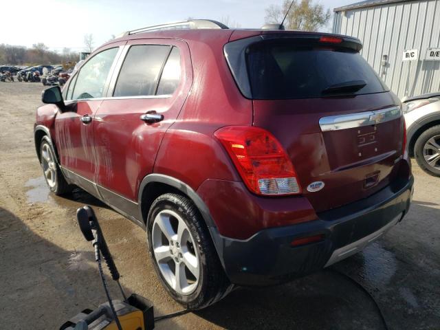 3GNCJMSB2GL212743 - 2016 CHEVROLET TRAX LTZ MAROON photo 2