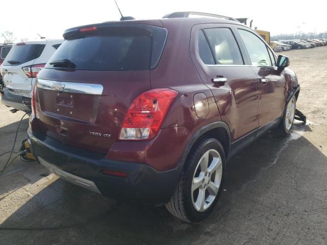 3GNCJMSB2GL212743 - 2016 CHEVROLET TRAX LTZ MAROON photo 3