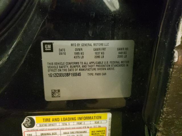 1G1ZC5EU3BF190845 - 2011 CHEVROLET MALIBU 1LT 黑色 照片 12