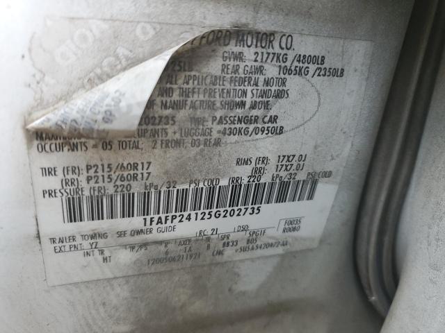 1FAFP24125G202735 - 2005 FORD FIVE HUNDR SEL WHITE photo 13