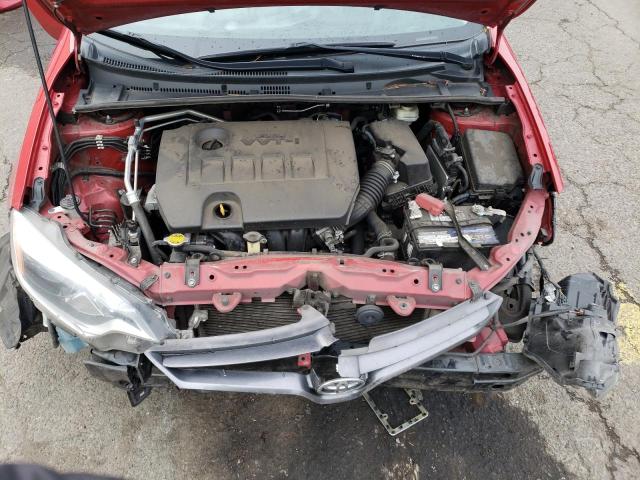 2T1BURHE1FC283394 - 2015 TOYOTA COROLLA L RED photo 11