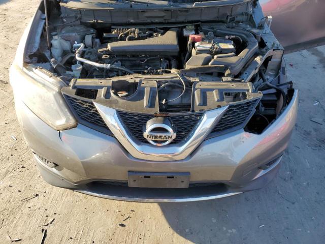 KNMAT2MV9FP502843 - 2015 NISSAN ROGUE S GRAY photo 12