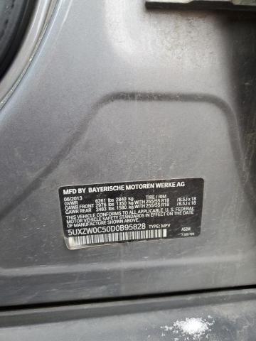 5UXZW0C50D0B95828 - 2013 BMW X5 XDRIVE35D GRAY photo 14