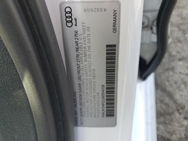 WAUH3AFC0JN054028 - 2018 AUDI A6 PRESTIGE WHITE photo 12