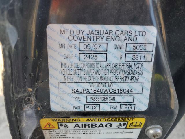 SAJPX1840WC816044 - 1998 JAGUAR XJR BLACK photo 13