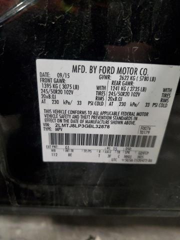 2LMTJ8LP3GBL32878 - 2016 LINCOLN MKX RESERVE Қара фото 13