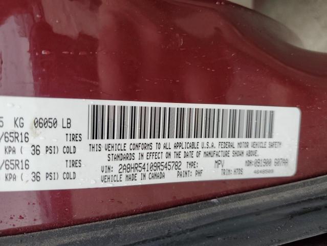 2A8HR54109R545782 - 2009 CHRYSLER TOWN & COU TOURING 勃艮第红 照片 13