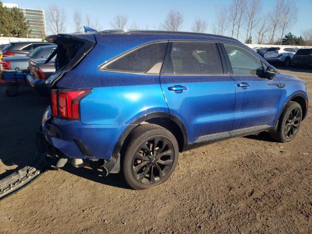 5XYRHDLF9MG055991 - 2021 KIA SORENTO EX BLUE photo 3