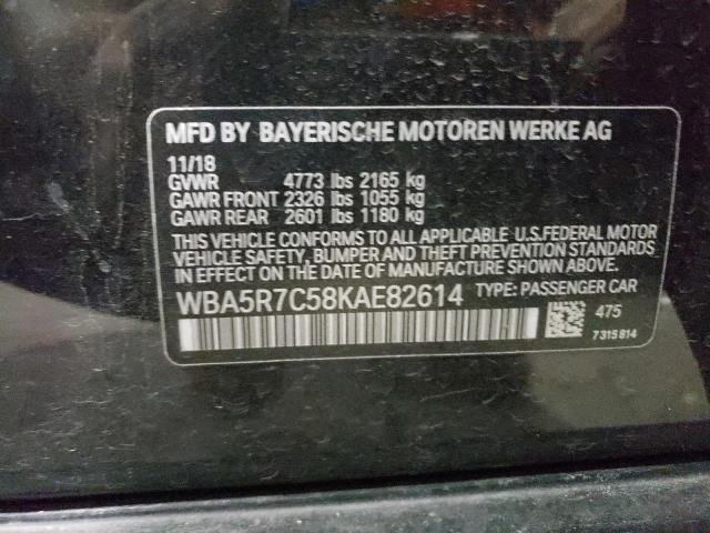 WBA5R7C58KAE82614 - 2019 BMW 330XI BLACK photo 12