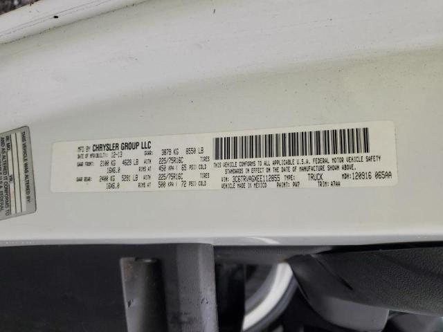 3C6TRVAGXEE112855 - 2014 RAM PROMASTER 1500 STANDARD WHITE photo 13