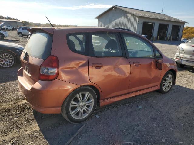 JHMGD38658S048184 - 2008 HONDA FIT SPORT ORANGE photo 3