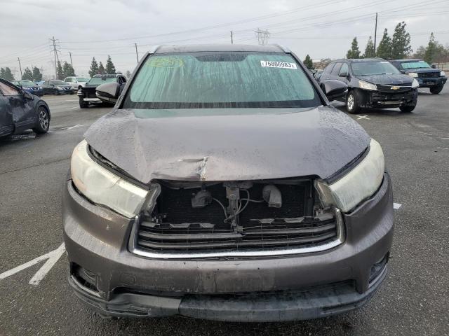 5TDKKRFH2GS501967 - 2016 TOYOTA HIGHLANDER XLE GRAY photo 5